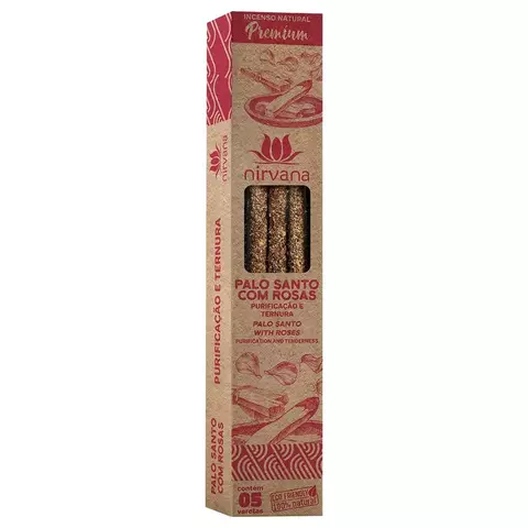 INCENSO NIRVANA PALO SANTO COM ROSAS PREMIUM - comprar online