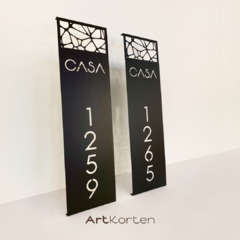 Placa Numérica Casa Voronoi - ArtKorten Laser Design