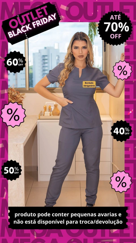 SCRUB ALANNA 1 - M - tag bordada no peito *OUTLET* - comprar online