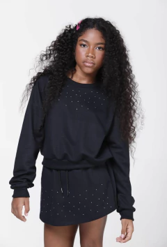 Conjunto Vallen em Moletinho Casaco e Short Saia - comprar online