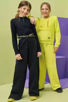 Conjunto Vic&Vicky Preto Moletom - comprar online