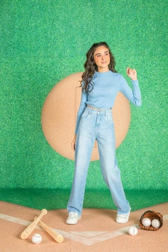 Calça Bakulelê Pantalona Jeans Brilho - comprar online