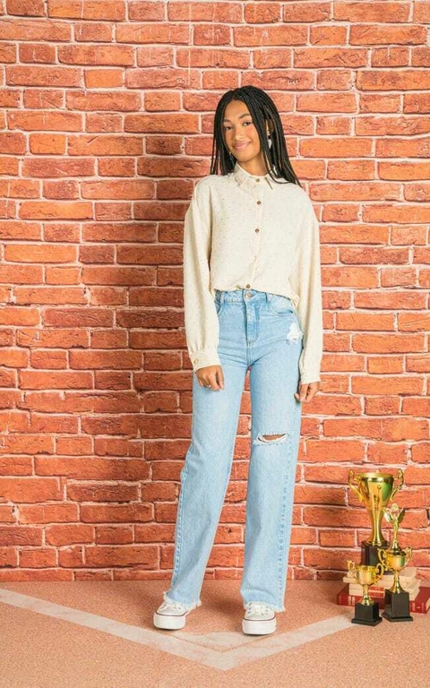 Calça Bakulelê Jeans Rasgado