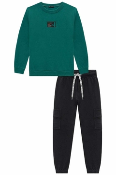 Conjunto Lucboo Blusão Verde e Calça Jogger - loja online