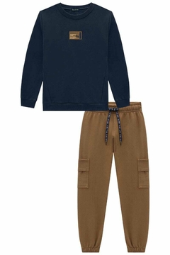 Conjunto Lucboo Blusão Azul e Calça Jogger na internet