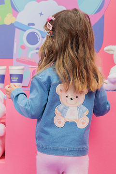 Jaqueta Kukiê Jeans com Urso - comprar online