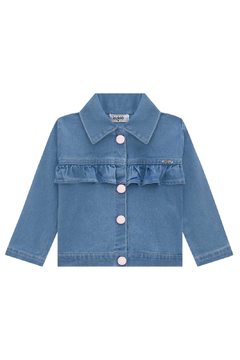 Jaqueta Kukiê Jeans com Urso - Amora