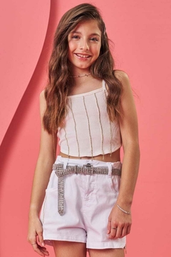Blusa Vic&Vicky Crooped Soft Line Branco