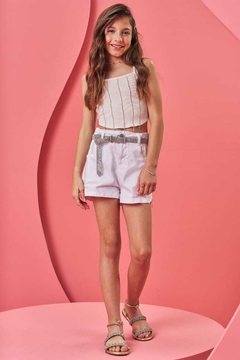 Blusa Vic&Vicky Crooped Soft Line Branco - comprar online