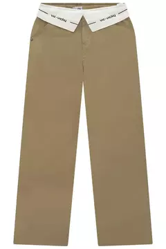 Imagem do Calça Vic&Vicky Straight Sarja Bege
