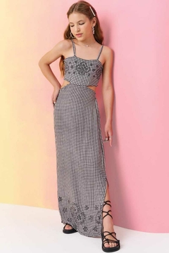 Vestido Vic&Vicky Longo Xadrez - comprar online