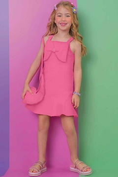 Vestido Kukiê Rosa com Bolsa