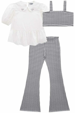 Conjunto Kukiê Blusa, Top e Calça Xadrez - loja online