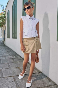 Short Saia Vic&Vicky Bege