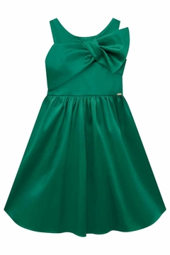 Vestido Infanti Verde Cetim na internet
