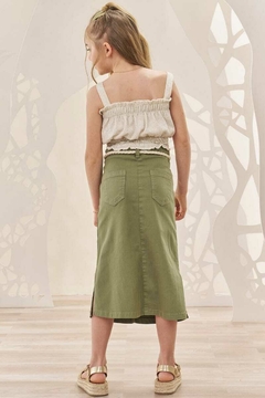 Conjunto Infanti Cropped e Saia Midi em Sarja Pita - comprar online