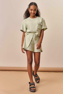 Conjunto Lilimoon Blusa Boxy e Short Verde