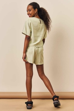 Conjunto Lilimoon Blusa Boxy e Short Verde - comprar online