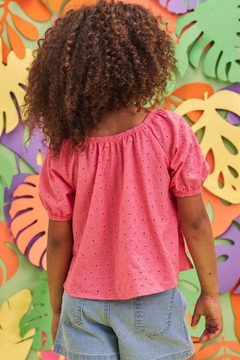 Conjunto Infanti Bata Rosa e Short Jeans Bellini na internet
