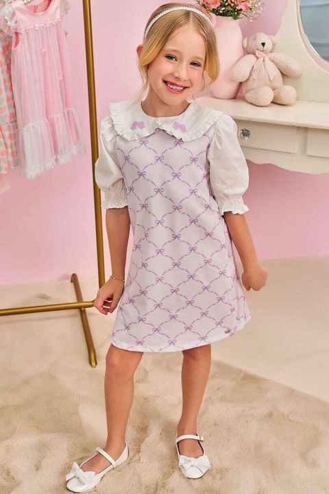Vestido Kukiê Laços Lilás