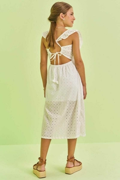 Vestido Vic&Vicky Midi em Laise Bordado Branco na internet