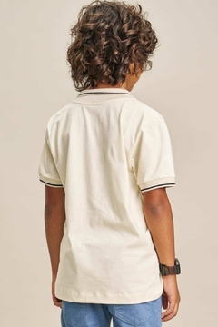Camisa John Fox Polo Meia Malha Off White - comprar online