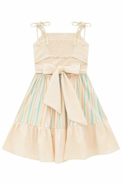 Vestido Infanti Visco Twill Branco - Amora