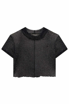 Conjunto Vic&Vicky Top com Sobreposição e Short Saia Preto - loja online