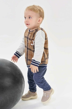 Conjunto John Fox de Jaqueta Bomber em Flanela e Calça Comfy Cotton Jeans - comprar online