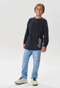 Calça John Fox Reta Cargo em Jeans Guga na internet