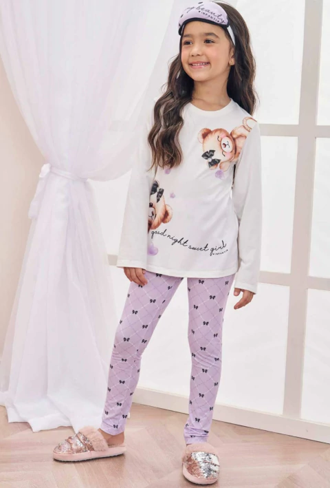 Pijama Infanti de Blusa e Calça Legging em Malha Comfy - comprar online