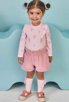 Conjunto Kukiê de Body em Malha Waffle e Shorts na internet