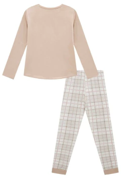 Pijama Infanti de Blusa em Meia Malha com Calça em Malha - loja online