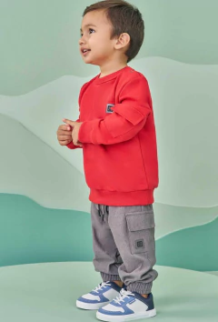 Blusão Lucboo em Moletom sem Pelúcia Vermelho na internet