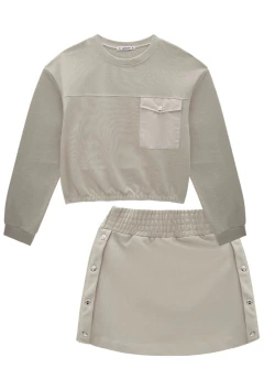 Conjunto Lilimoon de Blusão Boxy e Saia - Amora