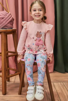 Conjunto Kukiê de Bata em Cotton e Calça Legging em Canelado na internet