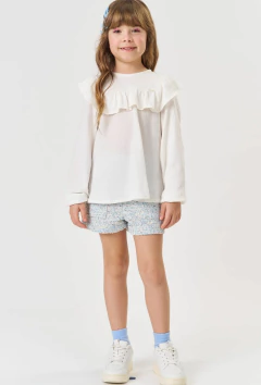 Conjunto Kukiê de Blusa em Malha Wave e Short em Malha Tweed Brilho - comprar online