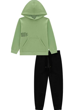 Conjunto Lucboo de Blusão em Moletom com Pelúcia e Calça Jogger - Amora