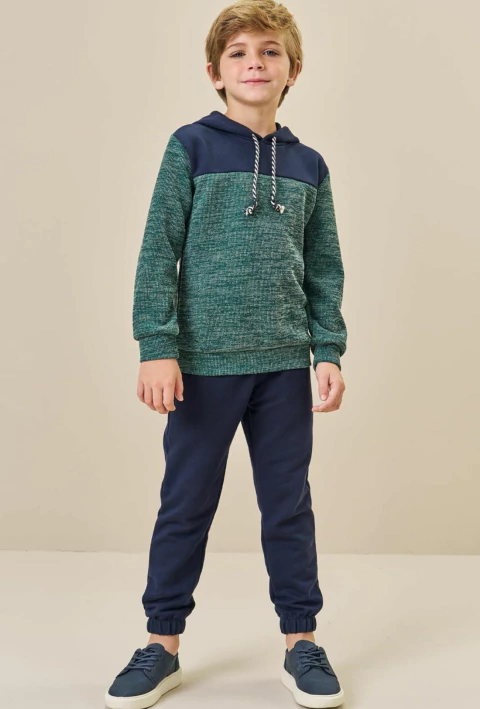 Conjunto Lucboo de Blusão em Ribana e Moletom e Calça Jogger em Moletom - comprar online