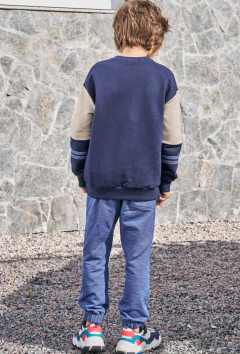 Conjunto Lucboo de Blusão em Moletom e Calça Jogger em Malha Denim na internet