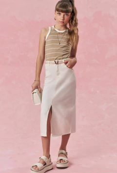 Cinto Vic&Vicky em PU com Fivela Nude - Amora