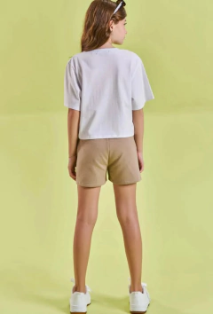 Conjunto Lilimoon de Blusa Over Short Bege - Amora