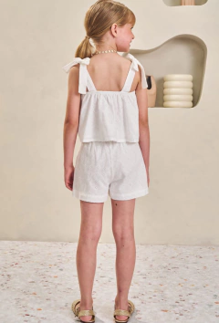 Conjunto Infanti de Blusa Boxy e Shorts em Laise Algodão na internet