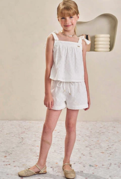 Conjunto Infanti de Blusa Boxy e Shorts em Laise Algodão - comprar online
