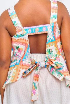 Conjunto Alphabeto Delicias de Verão Off White e Laranja - Amora