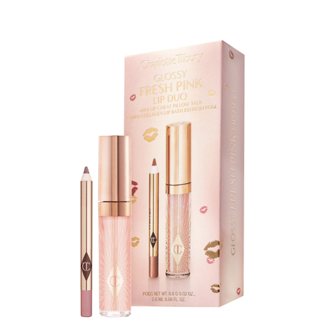 Kit Mini Glossy Fresh Pink Lip Gloss + Lip Liner Charlotte Tilbury