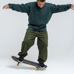 CALÇA STREET DE SARJA VERDE MUSGO - loja online
