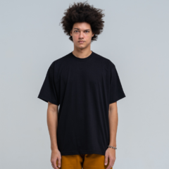CAMISETA PREMIUM MALHÃO AMERICANO OVERSIZED PRETA