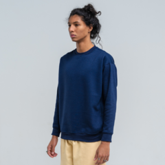 MOLETOM CARECA OVERSIZED AZUL MARINHO - comprar online