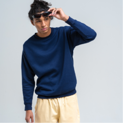 Imagem do MOLETOM CARECA OVERSIZED AZUL MARINHO